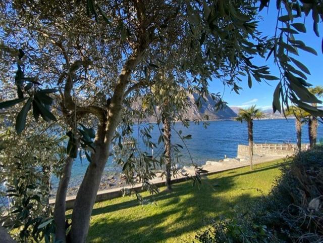 Luganersee, Pool, Strand, Parkplatz, Suite Bissone Exterior foto