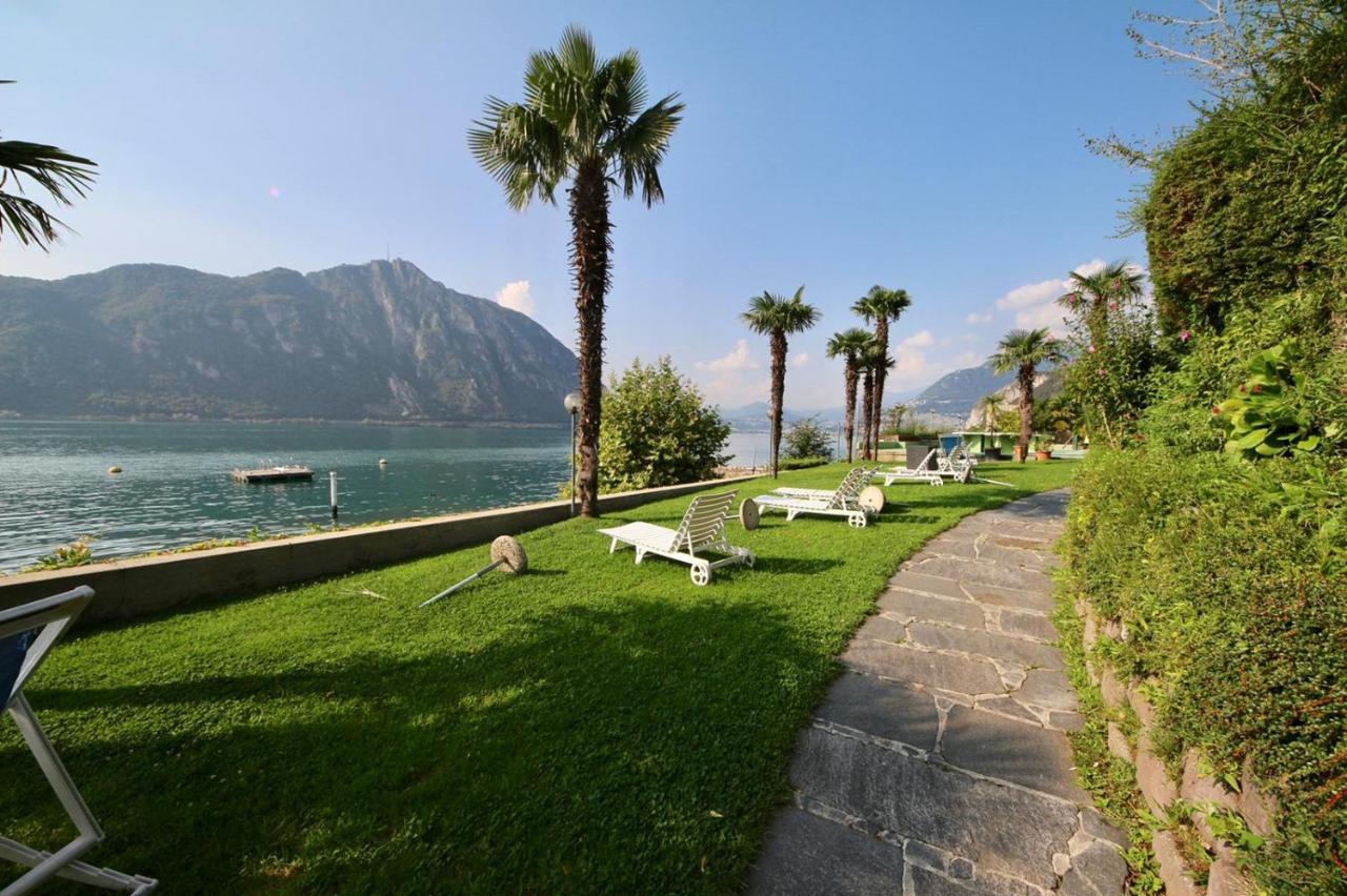 Luganersee, Pool, Strand, Parkplatz, Suite Bissone Exterior foto